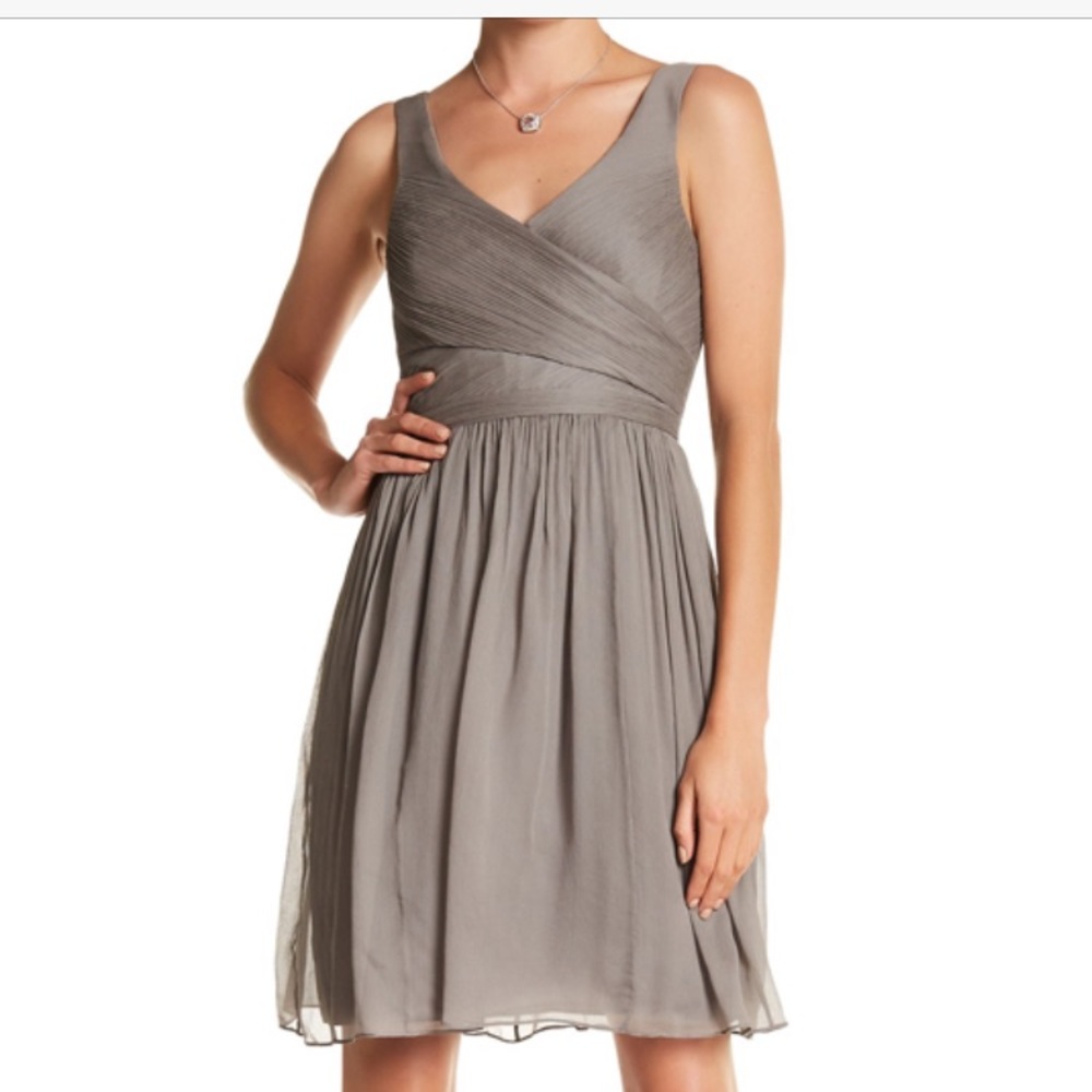 J. Crew Grey Heidi Bridesmaid Cocktail Dress Sz 0